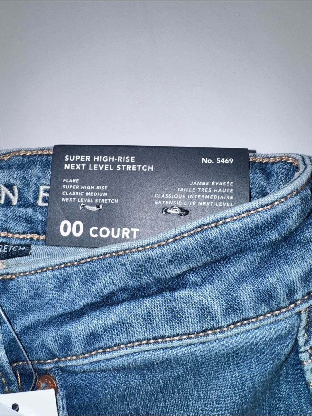 American Eagle Outfitters Super High-Rise Next Level Stretch Wide Leg Jeans - Picture 3 of 7